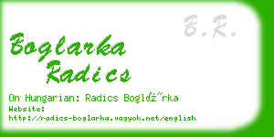 boglarka radics business card